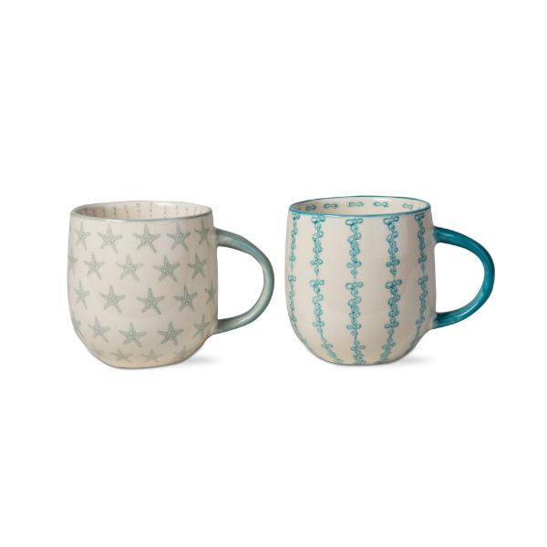 Picture of coastal stamped mug assortment of 2 - multi