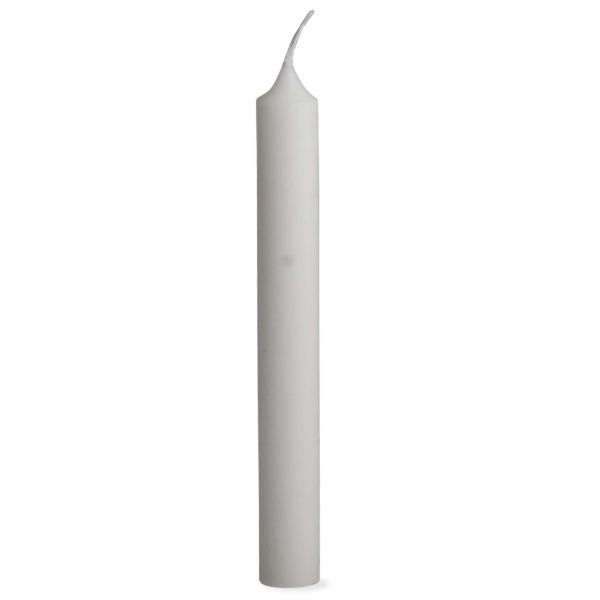 Picture of 8 inch straight candles - white