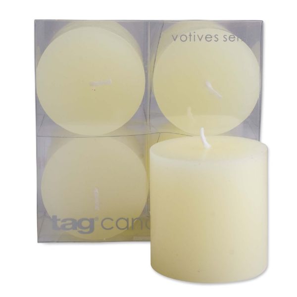 Picture of CHAPEL PILLAR CANDLE 2X2 SET OF 4 - IVORY