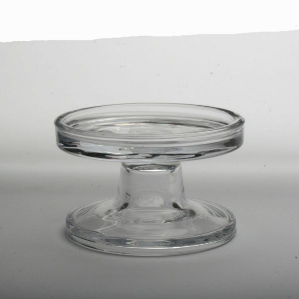 Picture of bobbin reversible glass candle holder - clear