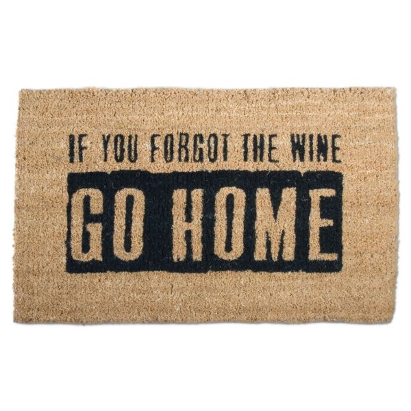 Picture of wheres the wine? coir doormat - black, natural