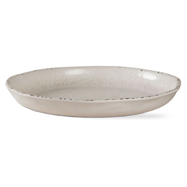 Picture of veranda large shallow melamine bowl - ivory