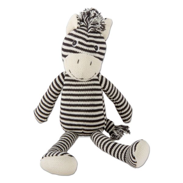 Picture of knit zebra plush - black, ivory