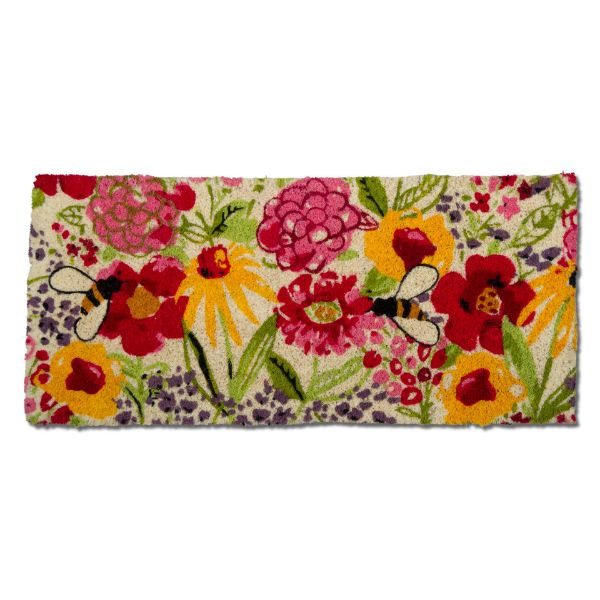 Picture of fresh flowers estate coir mat - multi