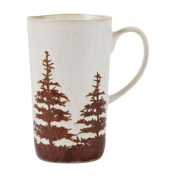 Picture of tall pine mug - tan, ivory