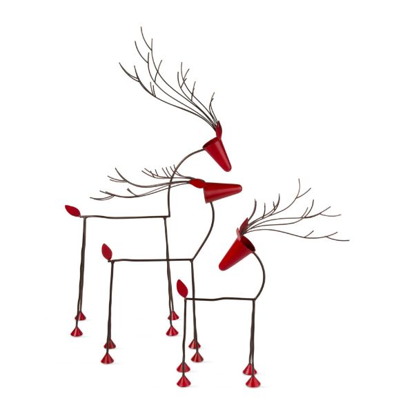 Picture of reindeer decor set of 3 - multi