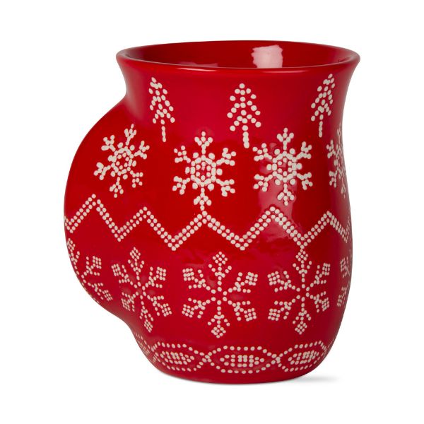 Picture of fair isle hand warmer mug - red, multi