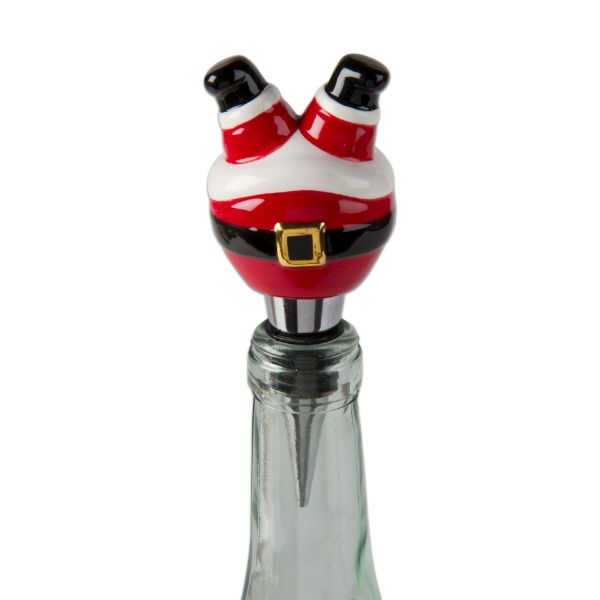 Picture of jolly santa bottle stopper - multi