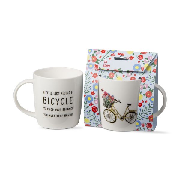 Picture of keep moving bike giftable mug - multi