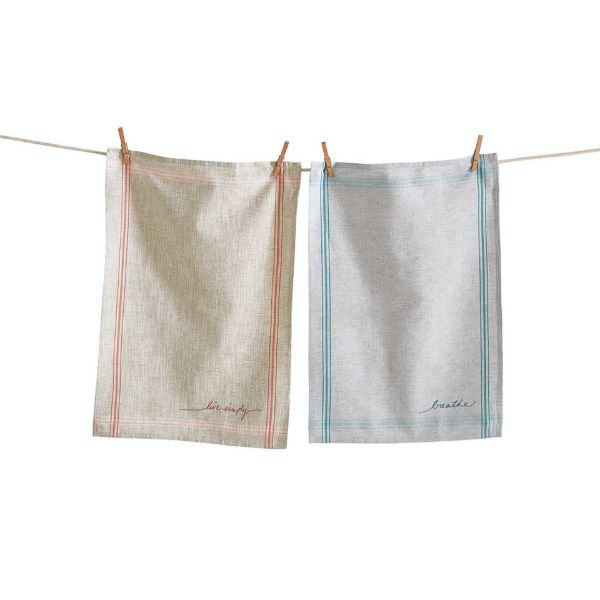 Picture of oasis embroidered dishtowel set of 2 - multi