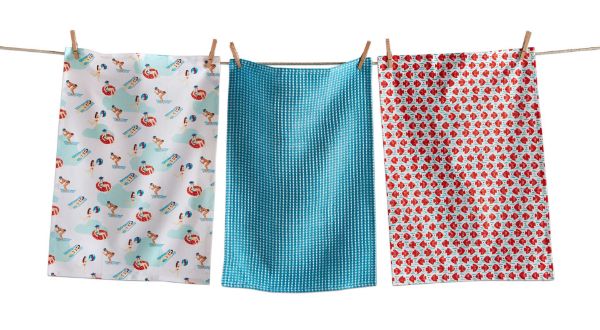 Picture of swimmers dishtowel set of 3  - multi