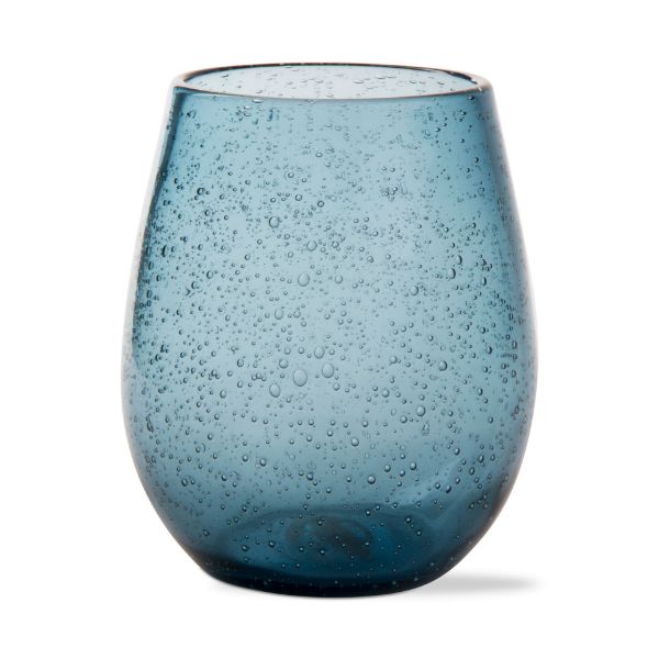 Picture of bubble glass stemless wine - midnight blue