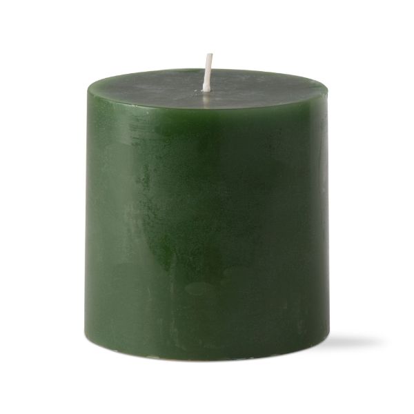 Picture of custom color pillar candle 4x4 - dark green