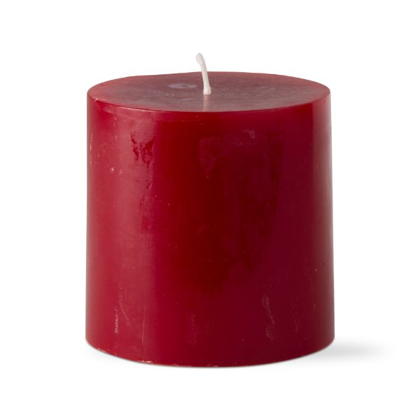 Picture of custom color pillar candle 4x4 - cranberry