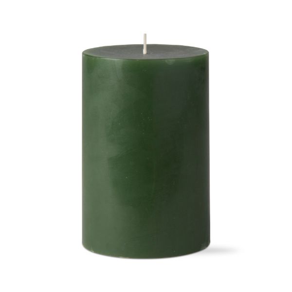 Picture of custom color pillar candle 4x6 - dark green