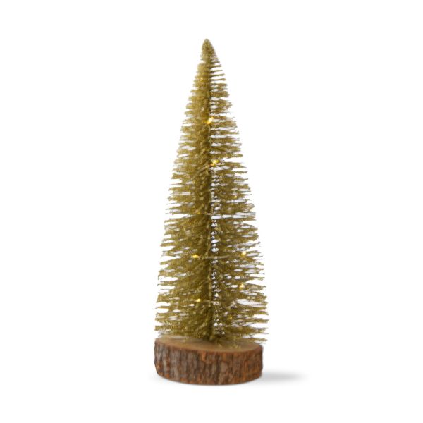 Picture of bottle brush tree led lit - gold