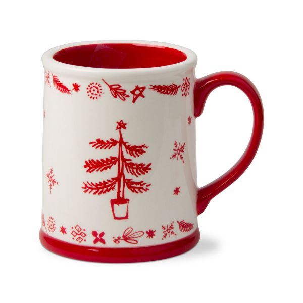 Picture of making spirits bright tree mug - white, multi