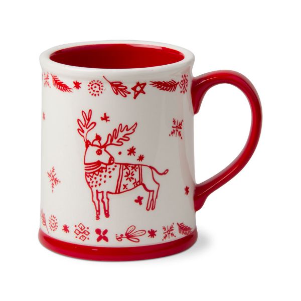 Picture of making spirits bright deer mug - white, multi