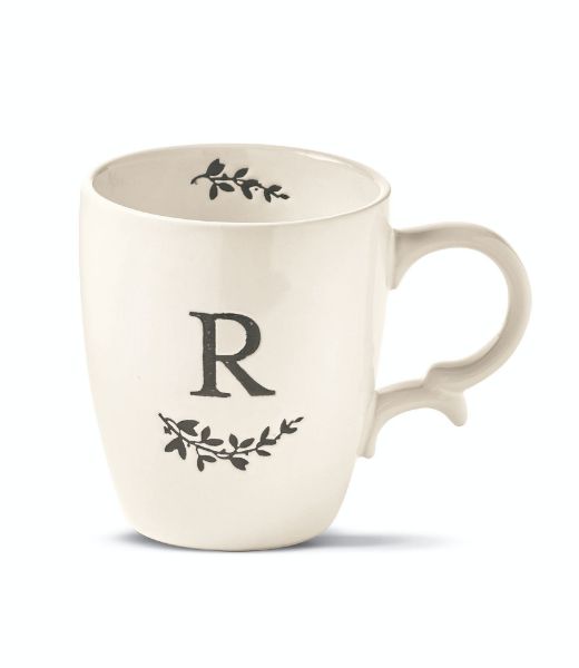 Picture of monogram mug r - white, multi