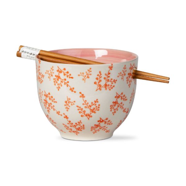 Picture of leaf noodle bowl and chopstick set - multi