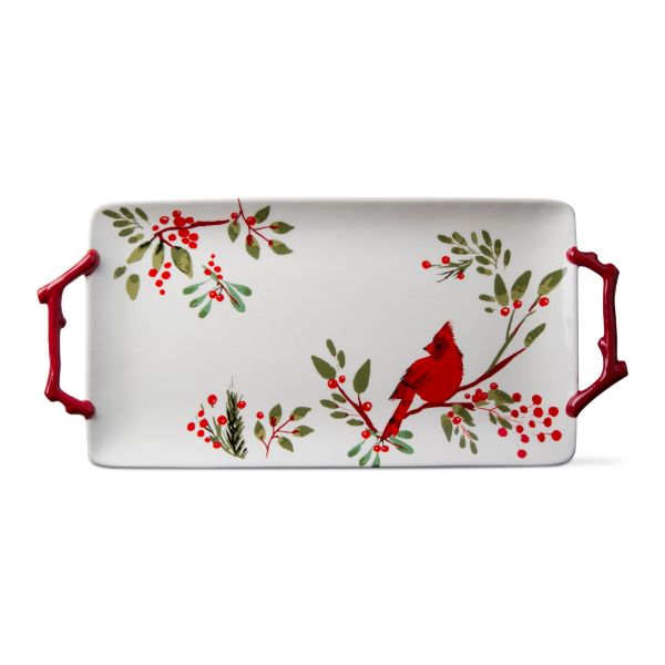 Picture of cardinal & berries platter - multi