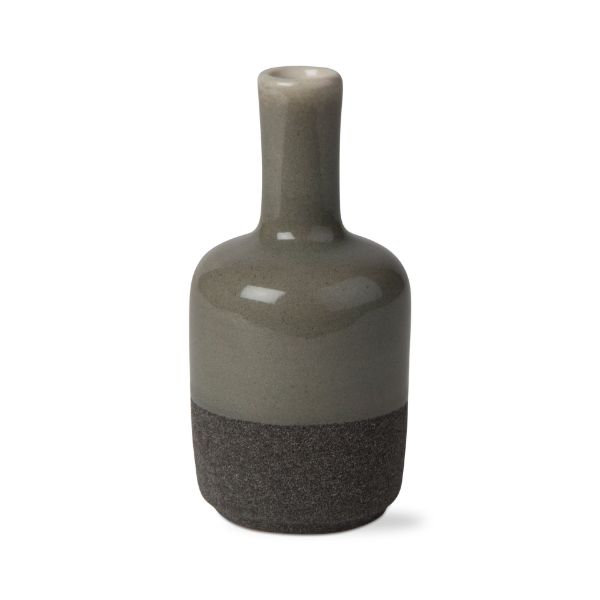 Picture of two tone vase long neck - light gray