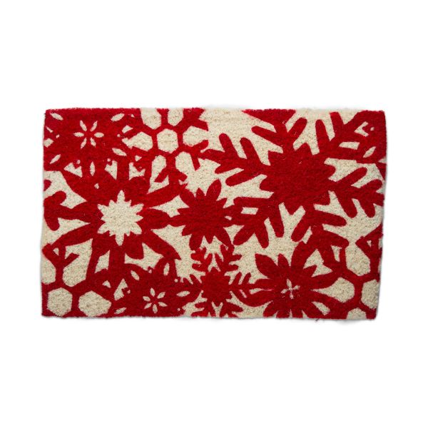 Picture of snowfall coir mat - red, multi