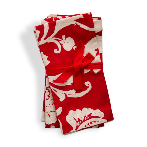 Picture of isabella napkin set of 4 - red