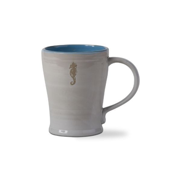 Picture of seashore seahorse mug - White