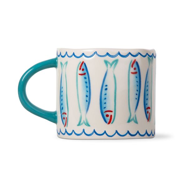 Picture of sardines mug - blue, multi