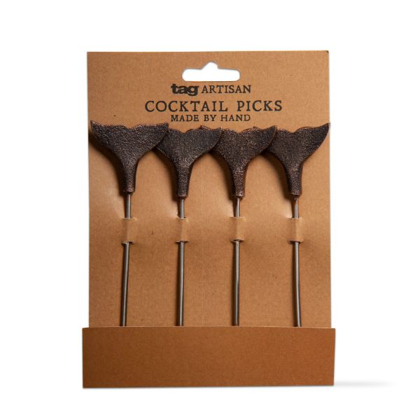 Picture of whale tail cocktail pick set of 4 - black, multi