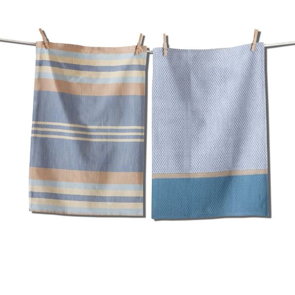 Picture of waterside stripe dishtowel set of 2 - Blue