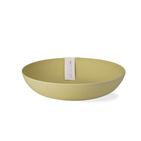 Picture of botanica bamboo fiber serving bowl - citron green