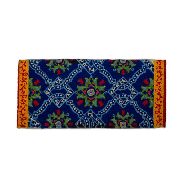 Picture of raveena estate coir mat - blue, multi