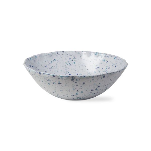 Picture of terrazo melamine serving bowl - blue, multi