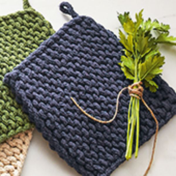 Picture of crochet trivet potholder - gray