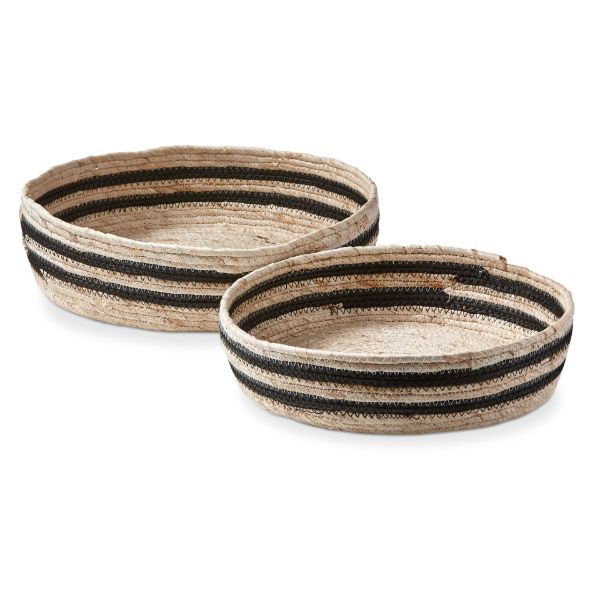 Picture of maize stripe basket set of 2 - black, multi