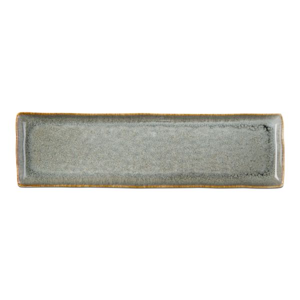 Picture of reactive glaze snack platter - blue denim