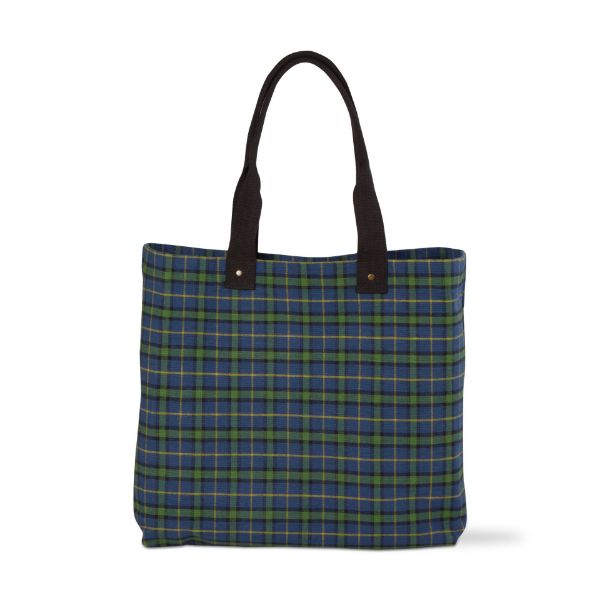 Picture of into the woods plaid tote - blue