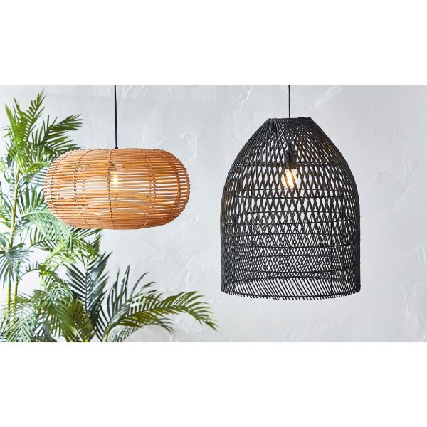 Picture of rattan pendant lamp - black