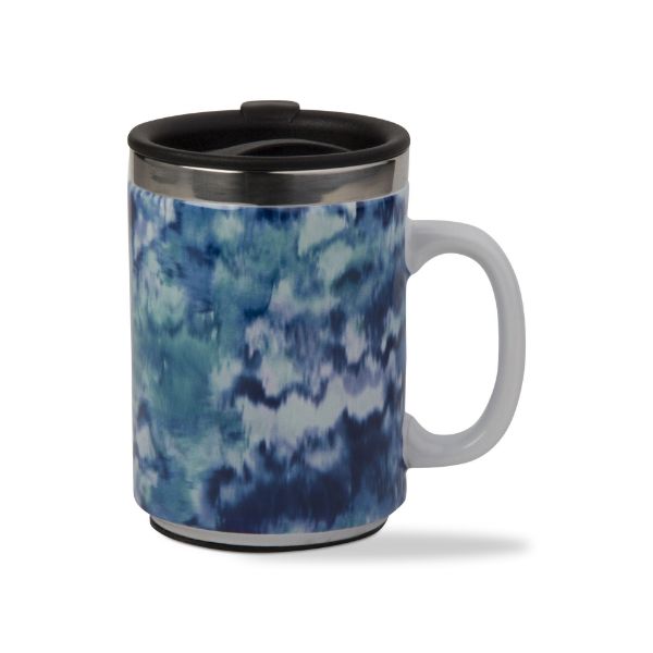 Picture of waves insulated mug - blue, multi