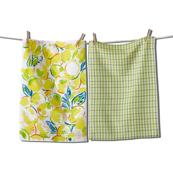 Picture of lemons dishtowel set of 2 - yellow, multi