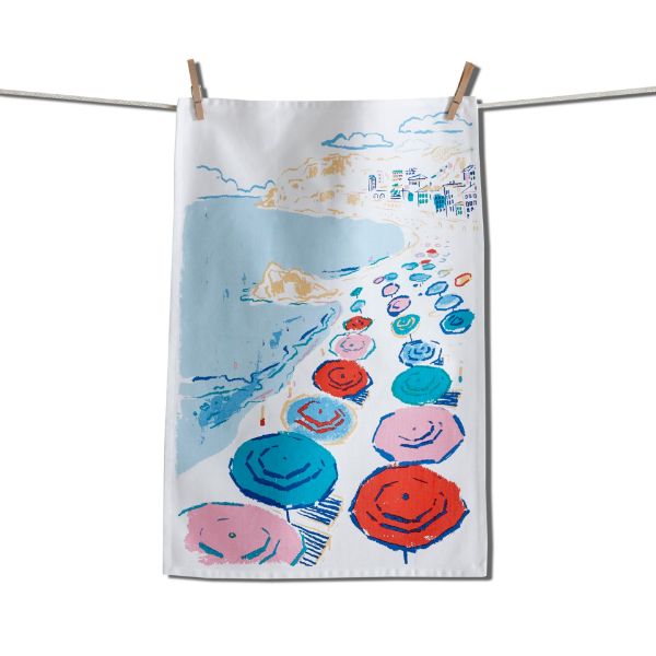 Picture of amalfi umbrella dishtowel - multi