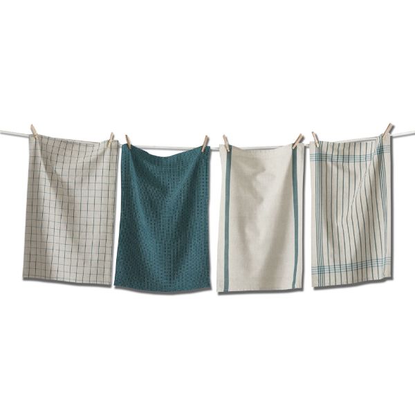 Picture of prairie woven dishtowel set of 4 - green, multi