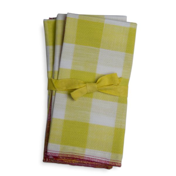 Picture of gingham napkin set of 4 - Yellow