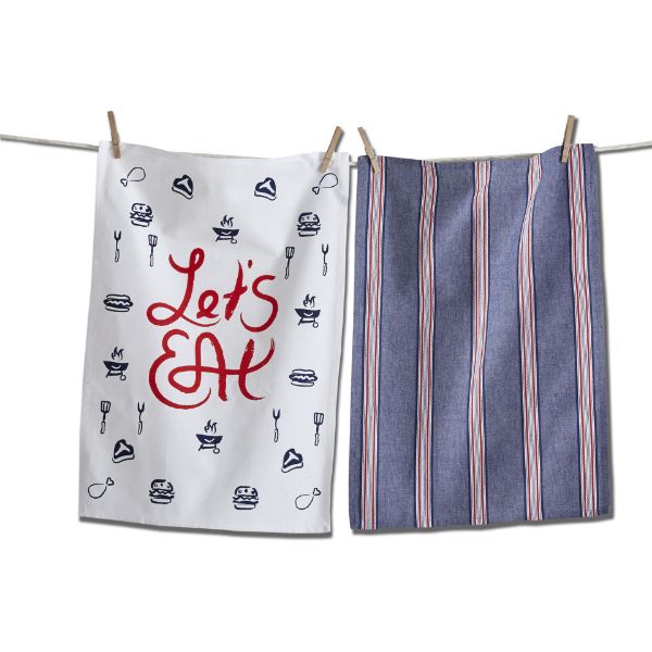 Picture of let's eat dishtowel set of 2 - Multi