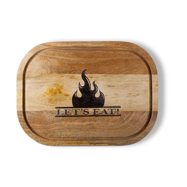 Picture of lets eat carving board - natural