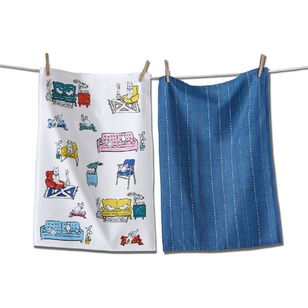 Picture of spoiled dogs dishtowel set of 2 - Multi