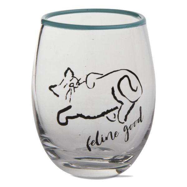 Picture of feline good stemless wine - Aqua