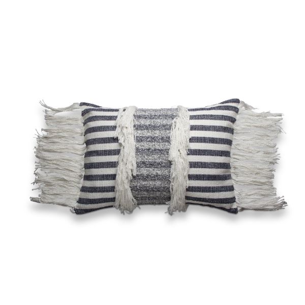 Picture of janis textured stripe pillow - blue, multi